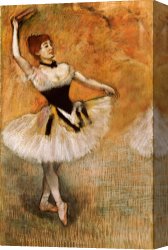 Edgar Degas Canvas Prints - Dancer with Tambourine by Edgar Degas