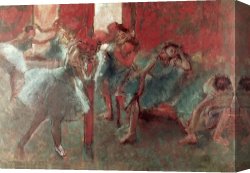 Edgar Degas Canvas Prints - Dancers at Rehearsal by Edgar Degas
