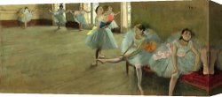 Edgar Degas Canvas Prints - Dancers in the Classroom by Edgar Degas
