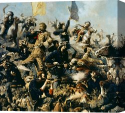 The Battle of Bannockburn Canvas Prints - Battle of Little Bighorn by Edgar Samuel Paxson