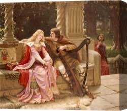 The End of Dinner Canvas Prints - The End of the Song by Edmund Blair Leighton