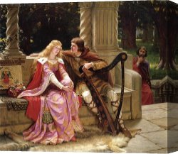 The End of Dinner Canvas Prints - The End of The Song by Edmund Blair Leighton