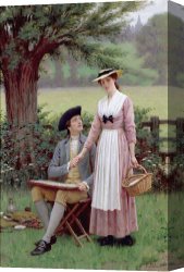 Burleigh Canvas Prints - The Lord of Burleigh by Edmund Blair Leighton