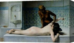 The Massage Canvas Prints - The Massage by Edouard Debat Ponsan