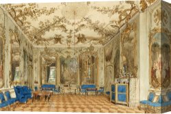 Germany: Berlin Canvas Paintings - Concert Room of Sanssouci Palace, Potsdam, Germany by Eduard Gaertner