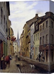 Parocialstrasse Canvas Prints - Parocialstrasse by Eduard Gaertner