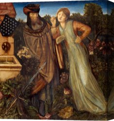 Belle Du Jour Canvas Prints - King Mark And La Belle Iseult by Edward Burne Jones