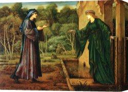 The Brandenburg Gate Berlin Canvas Paintings - Romaunt of The Rose The Pilgrim at The Gate of Idleness by Edward Burne Jones