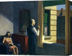 Hotel Canvas Prints - Hotel by a Railroad by Edward Hopper