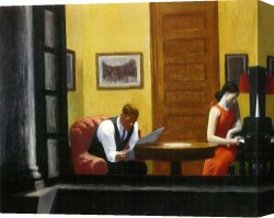 Room Canvas Paintings - Room in New York by Edward Hopper