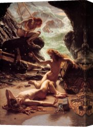 Hylas And The Nymphs Canvas Prints - The Cave of The Storm Nymphs by Edward John Poynter