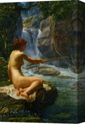 Hylas And The Nymphs Canvas Prints - The Nymph of The Stream by Edward John Poynter
