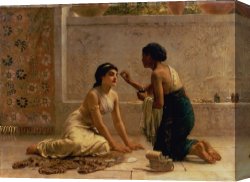 Ancient Canvas Paintings - An Ancient Custom by Edwin Longsden Long