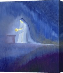 Apartments of Queen Elizabeth of Prussia, Charlottenburg Palace, Berlin Canvas Prints - The Virgin Mary cared for her child Jesus with simplicity and joy by Elizabeth Wang