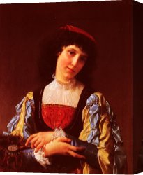 The Feathered Fan Canvas Prints - The Peacock Fan by Emile Munier