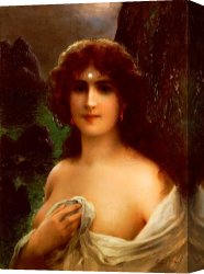 Hylas And The Nymphs Canvas Prints - Sea Nymph by Emile Vernon