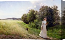 Lady Clown Canvas Prints - Lady in White Reading by Emilie Caroline Mundt