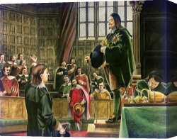 School Canvas Paintings - Charles I in the House of Commons by English School