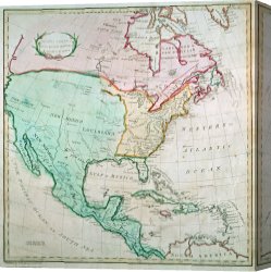 Song of The North Canvas Prints - Map of North America by English School