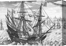 Apartments of Queen Elizabeth of Prussia, Charlottenburg Palace, Berlin Canvas Prints - Queen Elizabeth's Galleon by English School