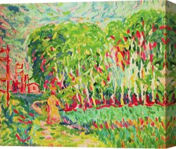 Ernst Canvas Paintings - A Woman In A Birch Wood by Ernst Ludwig Kirchner