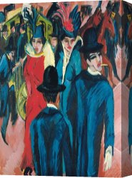 Germany: Berlin Canvas Paintings - Berlin Street Scene by Ernst Ludwig Kirchner