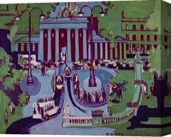 Germany: Berlin Canvas Paintings - The Brandenburg Gate Berlin by Ernst Ludwig Kirchner