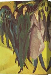 Ernst Canvas Paintings - Women On The Street by Ernst Ludwig Kirchner