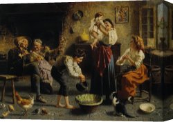 Bath Canvas Prints - Bath Time by Eugenio Zampighi