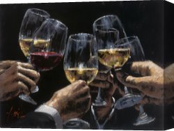 Red And White Canvas Prints - White And Red by Fabian Perez