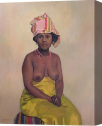 Woman Canvas Paintings - African Woman by Felix Edouard Vallotton