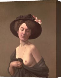 Lady Clown Canvas Prints - Lady in a Hat by Felix Edouard Vallotton