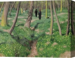 Undergrowth Canvas Prints - Undergrowth In Spring by Felix Edouard Vallotton