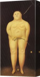 Eve Canvas Paintings - Adam And Eve Adam by fernando botero
