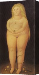 Eve Canvas Paintings - Adam And Eve Eve by fernando botero