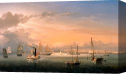 Boston Celebration Canvas Prints - Boston Harbor by Fitz Henry Lane