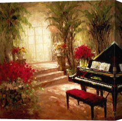 Room Canvas Paintings - Music Room by Foxwell