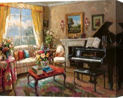 Room Canvas Paintings - The Music Room by Foxwell