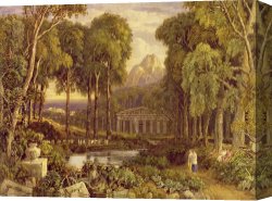 Ancient Canvas Paintings -  Religious Ceremony in Ancient Greece by Francis Oliver Finch