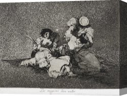 La Rive Gauche Canvas Prints - The Women Give Courage (las Mugeres Dan Valor) From The Series The Disasters of War (los Desastres D... by Francisco De Goya