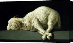 Agnus Dei Canvas Prints - Agnus Dei by Francisco de Zurbaran