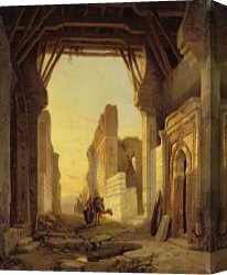 The Brandenburg Gate Berlin Canvas Paintings - The Gates of El Geber in Morocco by Francois Antoine Bossuet