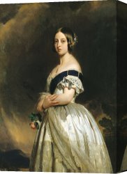 Apartments of Queen Elizabeth of Prussia, Charlottenburg Palace, Berlin Canvas Prints - Queen Victoria by Franz Xaver Winterhalter