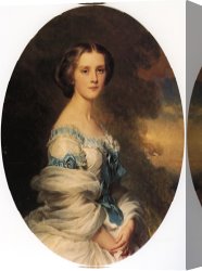Bussiere Canvas Prints - Melanie De Bussiere, Comtesse Edmond De Pourtales by Franz Xavier Winterhalter