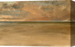 Seascapes Canvas Paintings - Seascape with Icecap in The Distance by Frederic Edwin Church