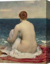 Nudity Canvas Prints - Psamanthe by Frederic Leighton