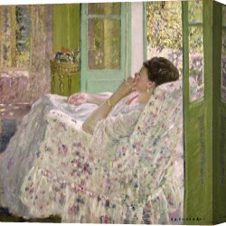 Room Canvas Paintings - Afternoon - Yellow Room by Frederick Carl Frieseke