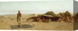 The Evening Canvas Prints - Evening Prayer in the West by Frederick Goodall