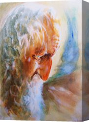 Ancient Canvas Paintings - Ancient Of Days by Frederick Luff