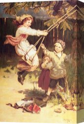 School Canvas Paintings - After School by Frederick Morgan